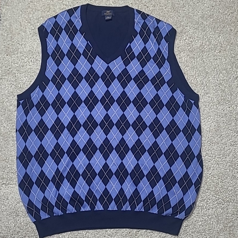 Men's Brooks BrothersBlue Argyle Sweater Vest